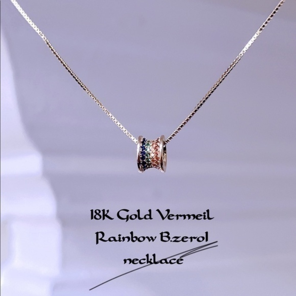 18K Gold Vermeil 🌈 Rainbow B.zero1 necklace - Picture 6 of 6